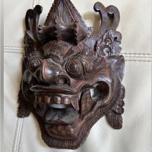 Intricate Wooden Carved Mask